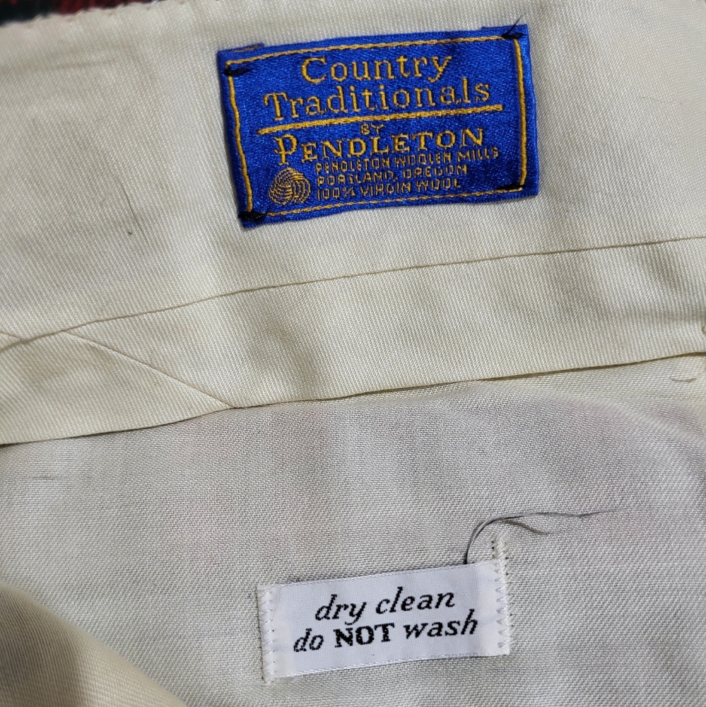 Pendleton Red and Black Dress Pants with Straight Leg Cut - Picture 6 of 16
